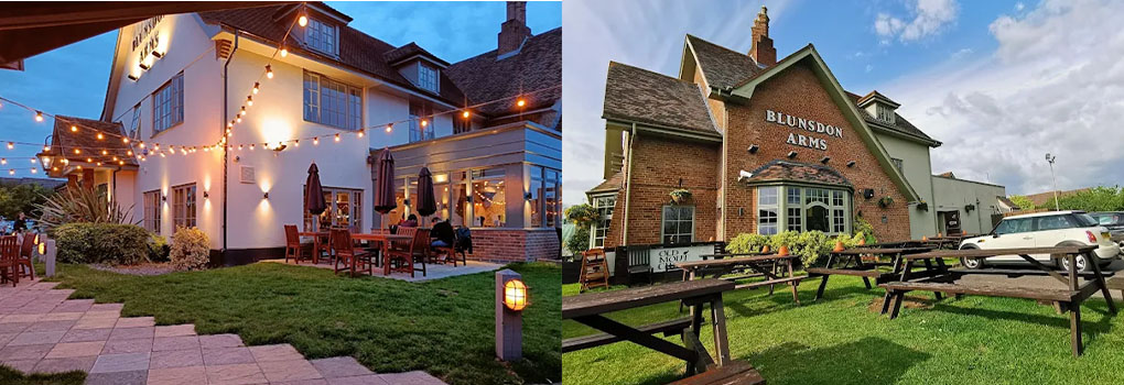 Blunsdon Arms, one of our favourite local pub gardens